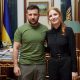 جسیکا چستین، بازیگر هالیوودی به دیدار رئیس جمهور اوکراین رفت