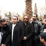 امیر مقاره رهام هادیان علی رهبری در خاکسپاری حمید هیراد